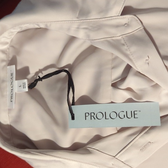 Nwt Prologue long sleeve blouse Collared hidden buttons women's large - Picture 12 of 14